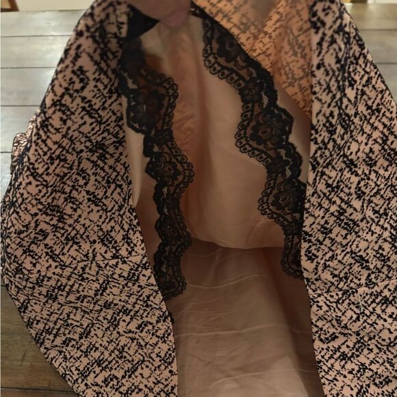 Anthropologie Tan Print Moulinette Soeurs Albertine Flocked Sheath Dress Size 8 - Picture 10 of 11